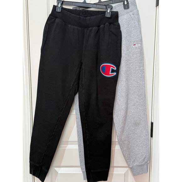 Champion Other - Lot of 2 Joggers / Sweatpants, Champion and Fila, Men's Size M